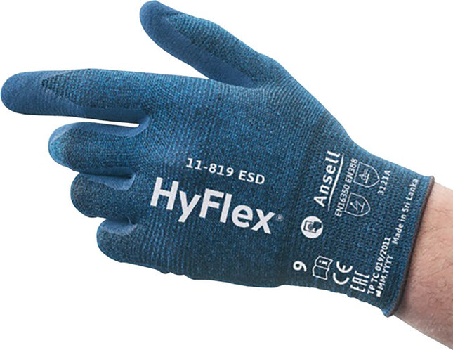 ANSELL gloves HyFlex 11-819 ESD size 9 blue ( 4000391221 )