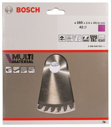 Lama circolare BOSCH Ø esterno 160 mm Numero di denti 42 HLTCG ( 4000908901 )