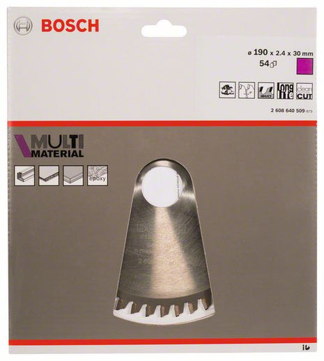 BOSCH Piła tarczowa Ø zewnętrzna 190 mm Liczba zębów 54 HLTCG ( 4000908903 )