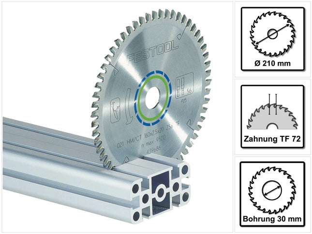 Festool Hoja de sierra especial 210 x 30 x 2,4 mm TF72 ( 493201 )