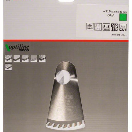 BOSCH circular saw blade Optiline Wood Outer Ø 210 mm Number of teeth 60 WZ ( 4000815442 )