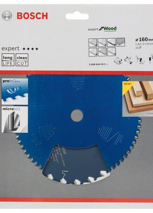 BOSCH Kreissägeblatt Expert for Wood Außen-Ø 160 mm Zähnezahl 24 WZ ( 8000342037 )