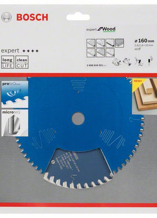 BOSCH Kreissägeblatt Expert for Wood Außen-Ø 160 mm Zähnezahl 48 WZ ( 8000342045 )