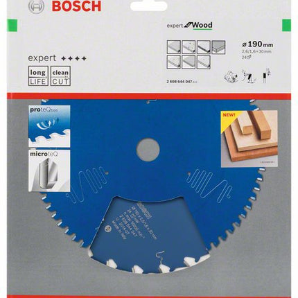 BOSCH Piła tarczowa Expert do drewna Ø zewnętrzna 190 mm Liczba zębów 24 WZ ( 8000342075 )
