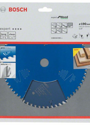 BOSCH Kreissägeblatt Expert for Wood Außen-Ø 190 mm Zähnezahl 56 WZ ( 8000342078 )