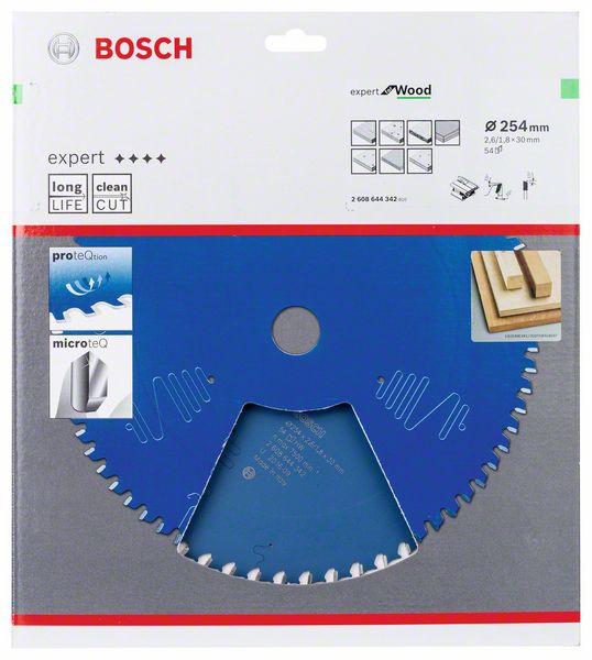 BOSCH Circular saw blade Outer Ø 254 mm Number of teeth 54 WZ ( 8000342204 )