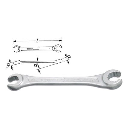 HAZET double ring spanner 612 19 x 22 mm 222 mm ( 8000462638 )