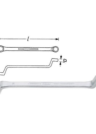 HAZET llave de doble estrella 630 21 x 23 mm 315 mm (8000462659)