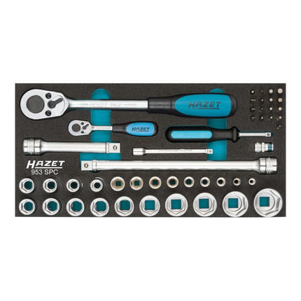 Juego de llaves de vaso HAZET 953SPC 47 piezas 1/4 + 1/2 ″ ( 4000822783 )