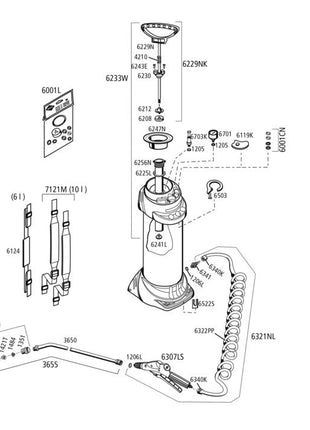 Pulverizador de alta presión MESTO 3585P 10 l 6 bar (4000818653)