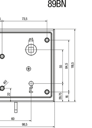 BEVER Universal-Kastenschloss 89 BK / PK DIN links / rechts BB ( 3000251630 )