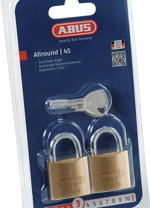 ABUS Zylindervorhangschloss 45/30 Twins B/SB Schlosskörperbreite 29 mm ( 3000280053 )