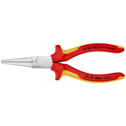 Alicates de punta larga KNIPEX longitud total 160 mm forma 3 ( 4000810304 )