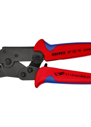 KNIPEX Alicates para engarzar, diseño corto, longitud 195 mm (4000794818)