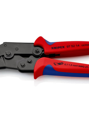 KNIPEX Alicates para engarzar, diseño corto, longitud 195 mm (4000794818)