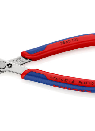 Cortador lateral electrónico KNIPEX Super-Knips® INOX longitud 125 mm forma 0 (4000810503)