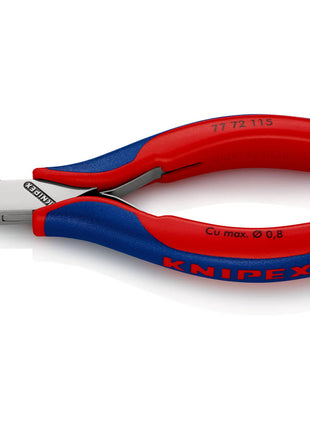 KNIPEX Elektronik-Seitenschneider Länge 115 mm Form 4 ( 4000810743 )