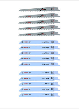 Bosch Säbelsägeblätter 150 mm Tough Box Wood / Metal 15 tlg ( 2607010901 ) - Toolbrothers