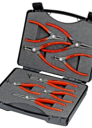 Jeu de pinces à circlips de précision KNIPEX, 8 pièces dans un coffret en plastique (4000795294)