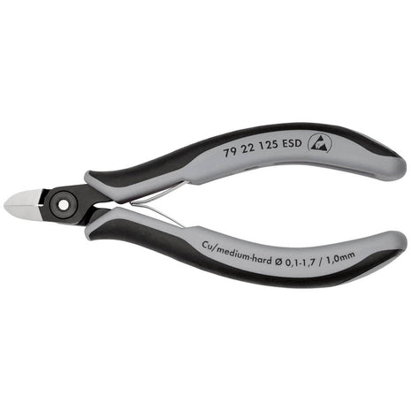 KNIPEX cortador lateral electrónico de precisión longitud 125 mm forma 2 (4000810830)