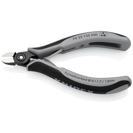KNIPEX precision electronics diagonal cutters length 125 mm shape 2 ( 4000810830 )