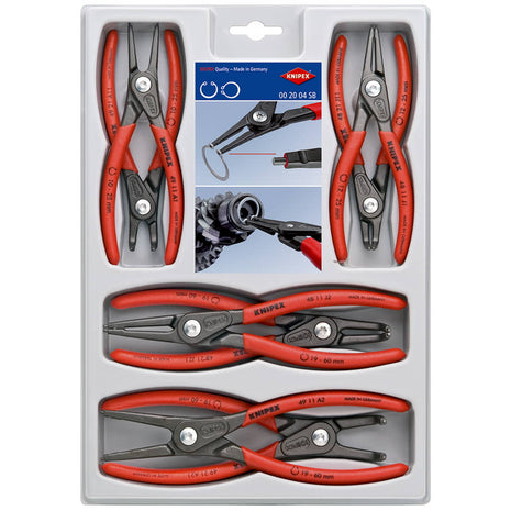 KNIPEX Juego de alicates para arandelas de precisión, 8 piezas (4000794413)