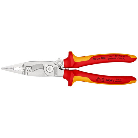 KNIPEX Alicates para instalaciones eléctricas longitud 200 mm VDE (4000811006)