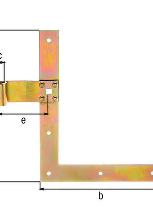 GAH Fensterladen-Winkelband Länge 250 x 200 mm Breite 30 mm Stärke 3 mm ( 8001895895 )