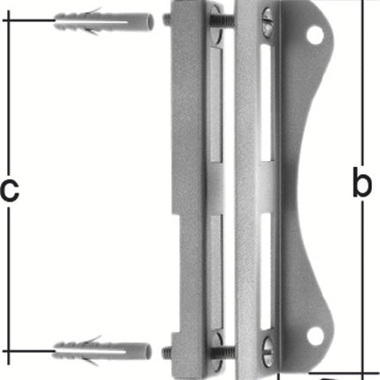 GAH Schlosskastenanschlag Modell 2392 passend für 30-mm-Schlosskasten verzinkt ( 3000251280 )