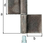 GAH Konstruktionsband Typ K04 2-teilig zum Anschweißen ( 3000200625 )
