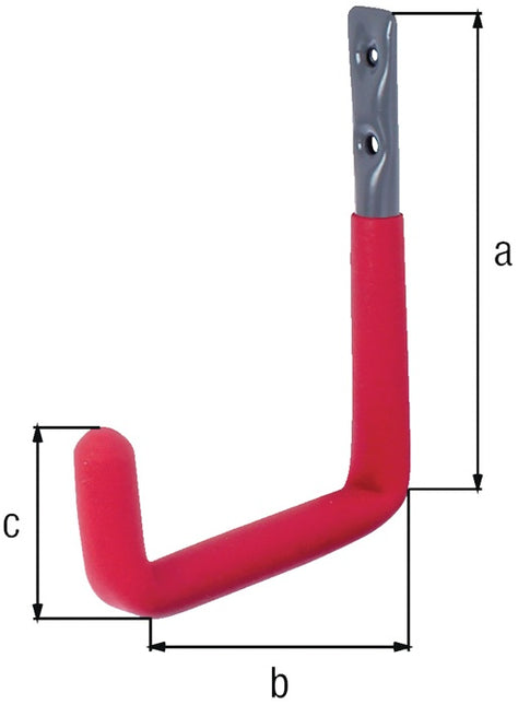 GAH wall hook U-shape red rubber projection 250 mm ( 8000256295 )