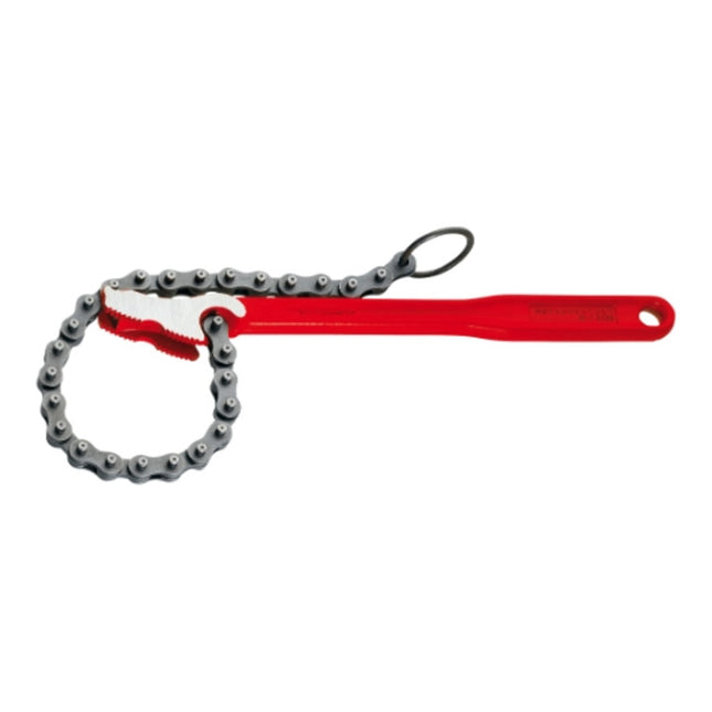 ROTHENBERGER chain pipe wrench 4″ R/L Overall length 300 mm Clamping width 115 mm ( 8000738860 )