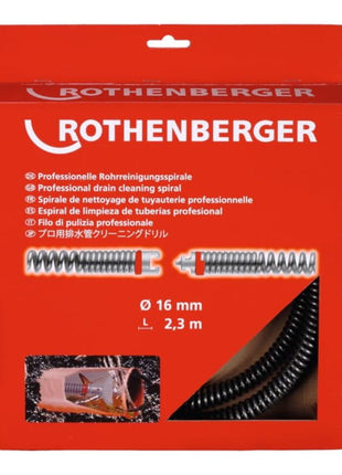 ROTHENBERGER Spirale de nettoyage de tubes SMK long. 2,3 m D.spirale 16 mm ( 4000781214 )