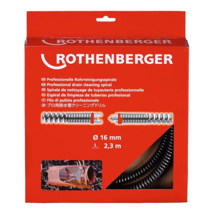 ROTHENBERGER SMK espiral limpiatubos longitud 2,3 m espiral Ø 16 mm ( 4000781214 )