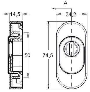 EDI Rosace de clé 0815/0000 Acier inoxydable EST ( 3000252722 )