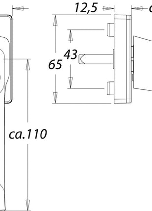 Manilla para ventana EDI 1003/2035 aluminio F9016 / blanco tráfico (3000261192)