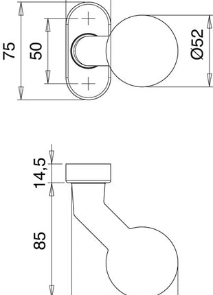 EDI Bouton boule anti-feu 2133/4020 acier inoxydable EST ( 3000200053 )