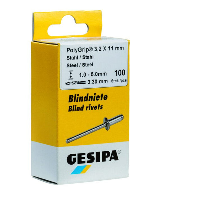 GESIPA blind rivet PolyGrip(R) rivet shank d x l 4.8 x 10 mm ( 4000813789 )