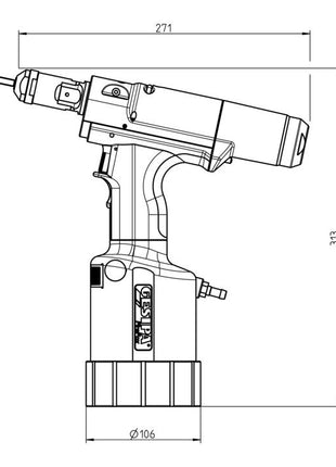 GESIPA Blindnietmutternsetzgerät FireFox® 2 Betriebsdruck 5 - 7 bar ( 4000813081 )