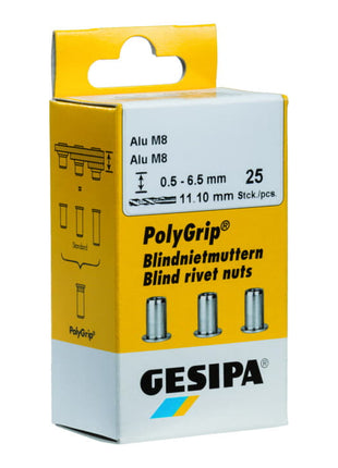 GESIPA Blindnietmutter PolyGrip® Nietschaft d x l 7 x 13,5 mm M5 ( 4000813828 )