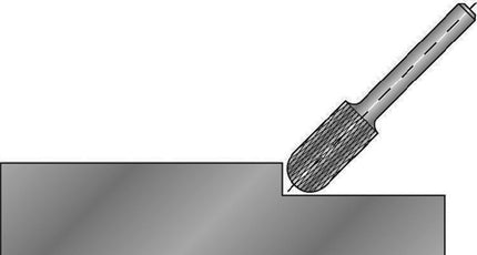 Fresa RUKO WRC Ø 12 mm longitud cabeza 25 mm mango Ø 6 mm ( 4000602819 )