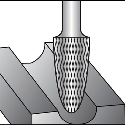 RUKO Frez RBF Ø 8 mm Długość główki 18 mm Ø trzpienia 6 mm ( 4000602854 )