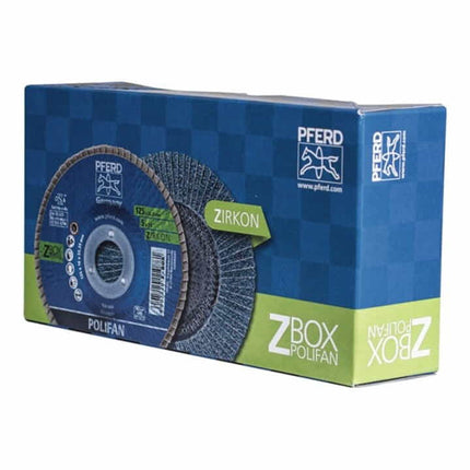 PFERD flap disc POLIFAN Z START STEELOX Ø 125 mm grit size Z-40 conical ( 4000843174 )