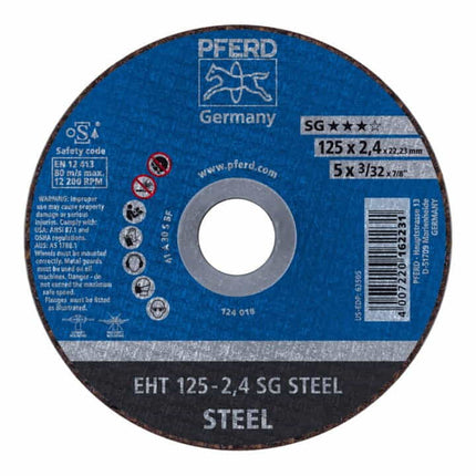 Disco de corte PFERD SG STEEL D125x2,4mm recto ( 4000841354 )