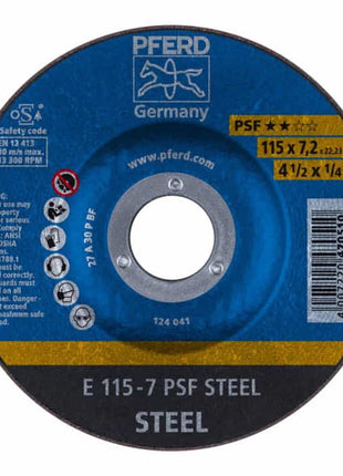 Tarcza szlifierska PFERD PSF STEEL D125xS7.2mm ( 4000842651 )