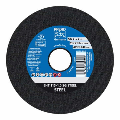 Disco de corte PFERD SG STEEL D115x1mm recto (4000841250)