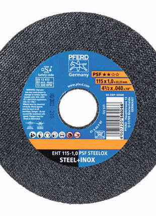 Disco de corte PFERD PSF STEELOX D115x1,6mm recto (4000841230)