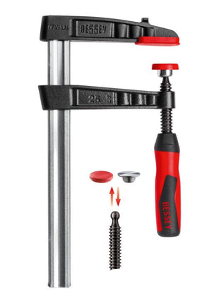 BESSEY Temperguss-Schraubzwinge TG-2K Spannweite 200 mm Ausladung 100 mm ( 4000831762 )