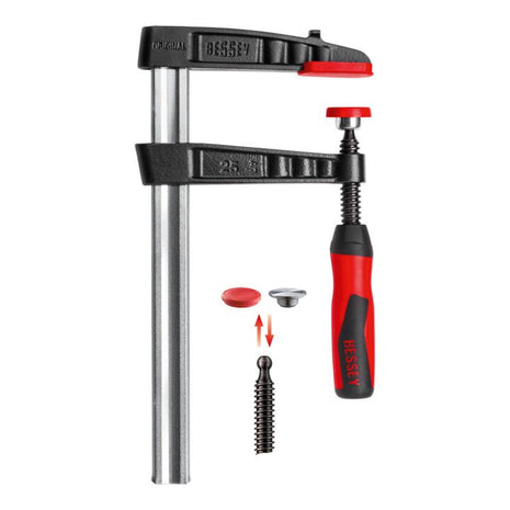 BESSEY abrazadera de tornillo de hierro maleable TG-2K luz 200 mm proyección 100 mm (4000831762)