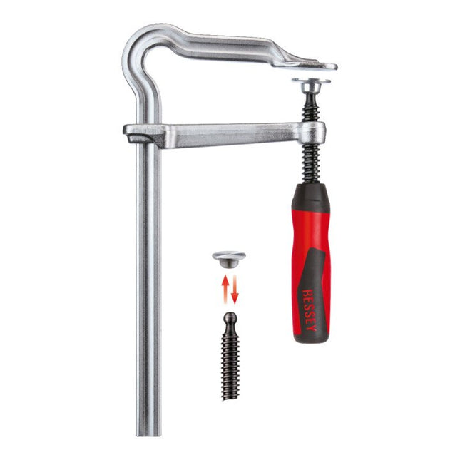 BESSEY all-steel screw clamp OMEGA Clamping width 250 mm Projection 120 mm ( 4000831472 )